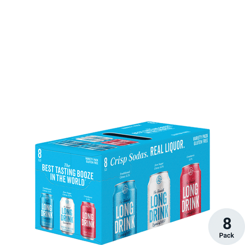 The Long Drink Variety Pack 8pk-12oz Cans Front Bottle Label
