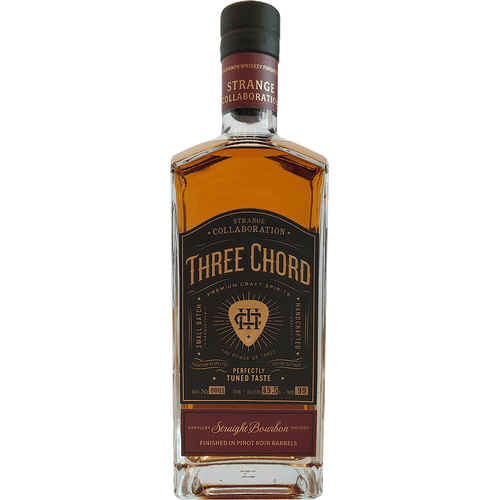Three Chord Bourbon Strange Collaboration 750ML Front Bottle Label
