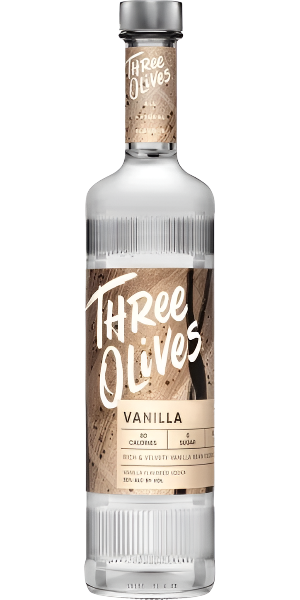 Three Olives Vanilla Vodka 1L Front Bottle Label