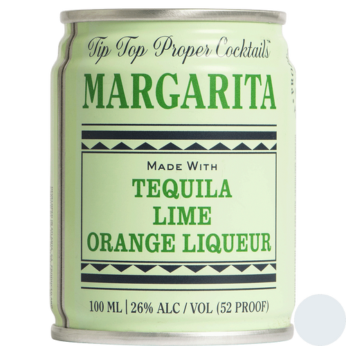 Tip Top Margarita Cocktail 100ML Front Bottle Label