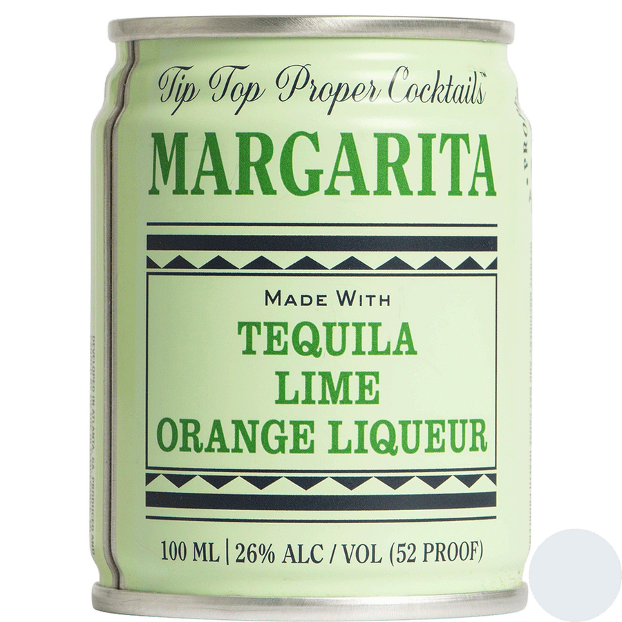 Tip Top Margarita Cocktail 100ML Front Bottle Label