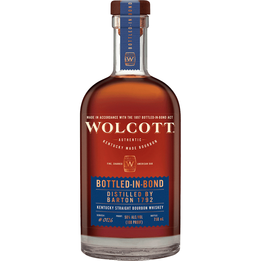 Wolcott Bottled in Bond Kentucky Straight Bourbon 750ML Front Bottle Label