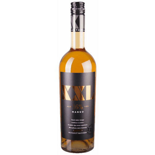 XXL Moscato Mango 750ML Front Bottle Label