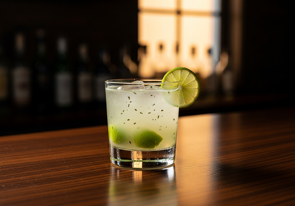 Caipirinha Recipe cocktail in glass with garnish