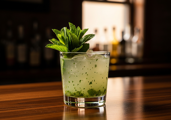 Mint Julep Recipe cocktail in glass with garnish