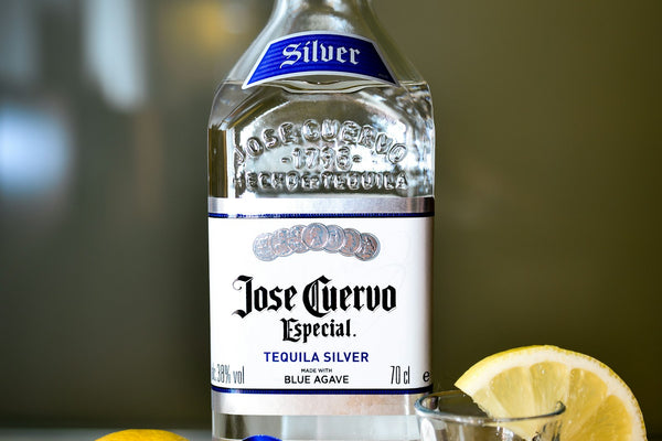 Tequila shots with lime and salt