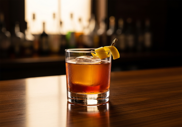 Rusty Nail Recipe cocktail in glass with garnish