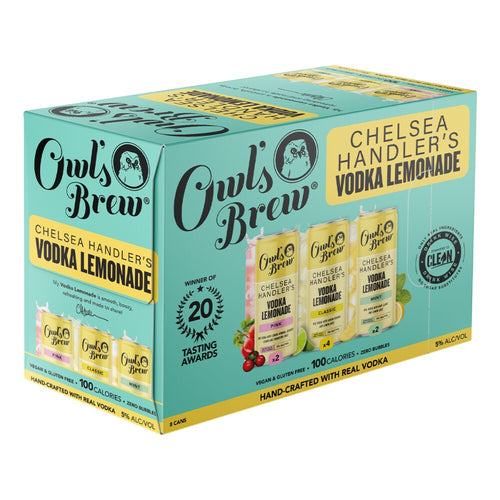 Owls Brew Chelsea Vodka Lemonade 8PK 12OZ Front Bottle Label