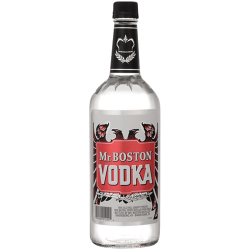 Mr. Boston Vodka 1.75L Front Bottle Label