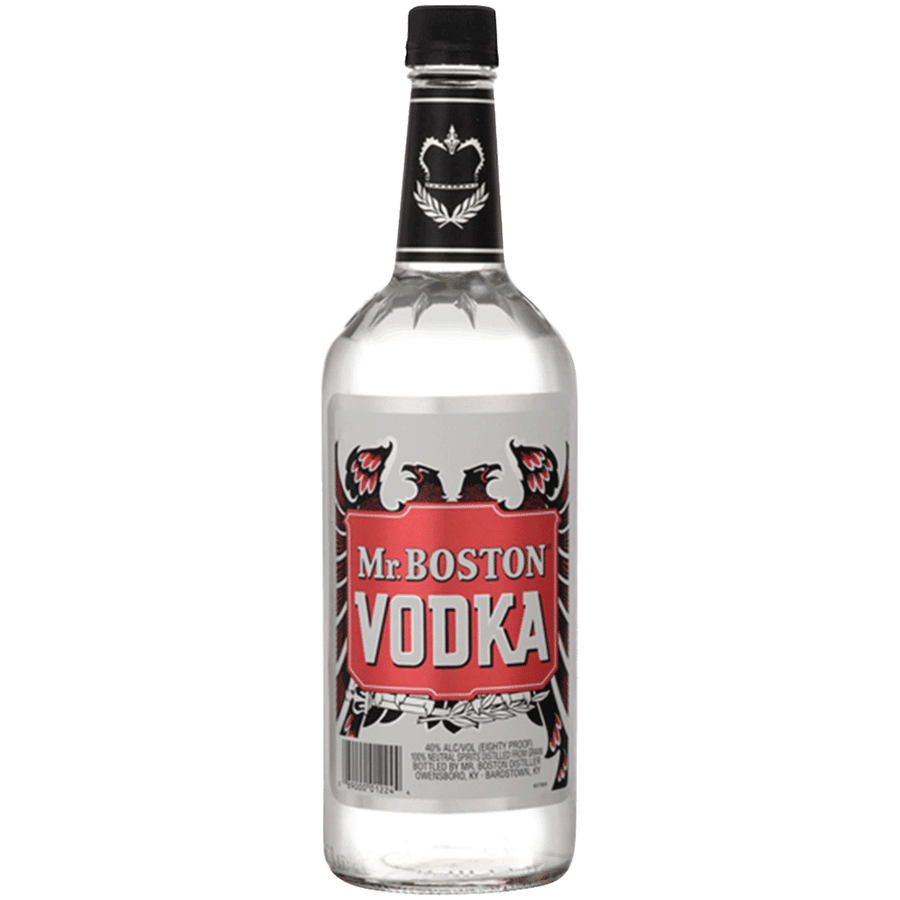 Mr. Boston Vodka 1.75L Front Bottle Label