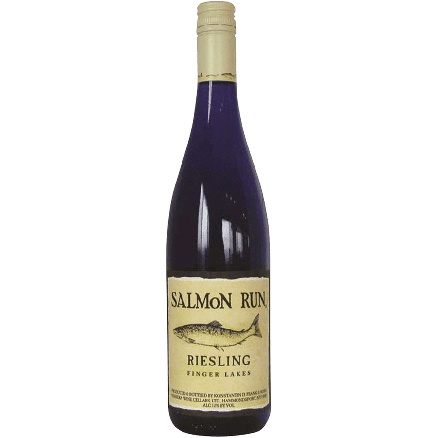 Salmon Run Riesling 750ML Front Bottle Label