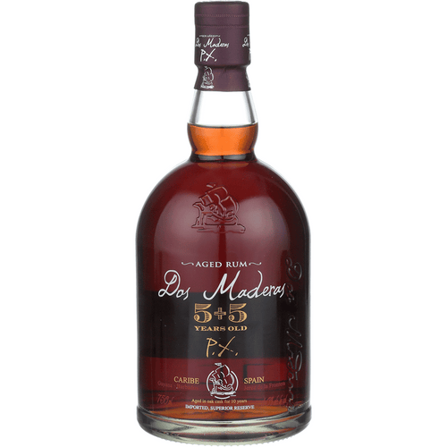 Dos Maderas PX 5+5 Triple Aged Rum 750ML Front Bottle Label