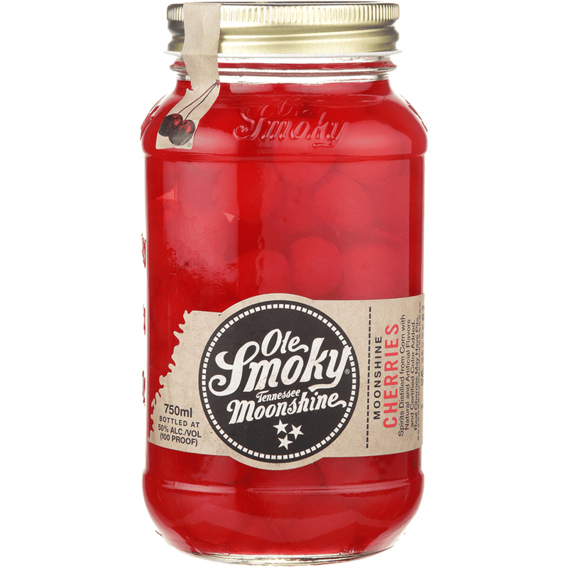 Ole Smoky Moonshine Cherries 750ML Front Bottle Label