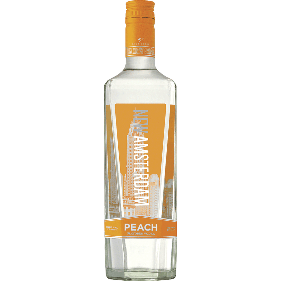 New Amsterdam Peach 1.75L Front Bottle Label