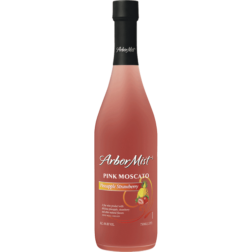 Arbor Mist Pineapple Strawberry Pink Moscato 1.5L Front Bottle Label