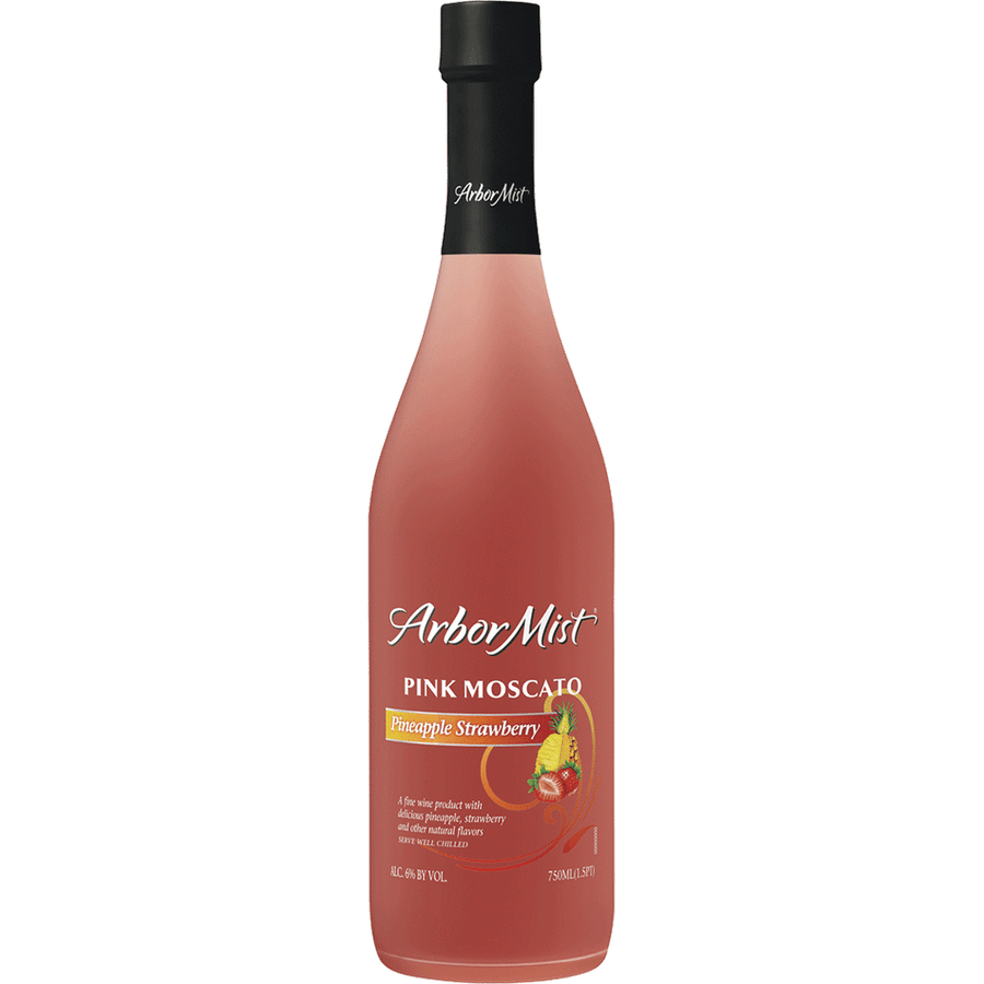Arbor Mist Pineapple Strawberry Pink Moscato 1.5L Front Bottle Label