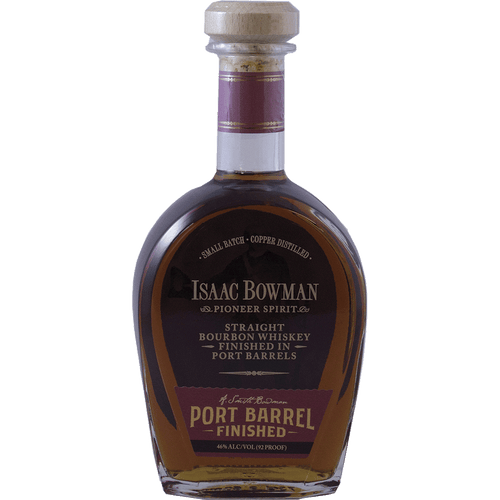 Isaac Bowman Port Finish Straight Bourbon 750ML Front Bottle Label
