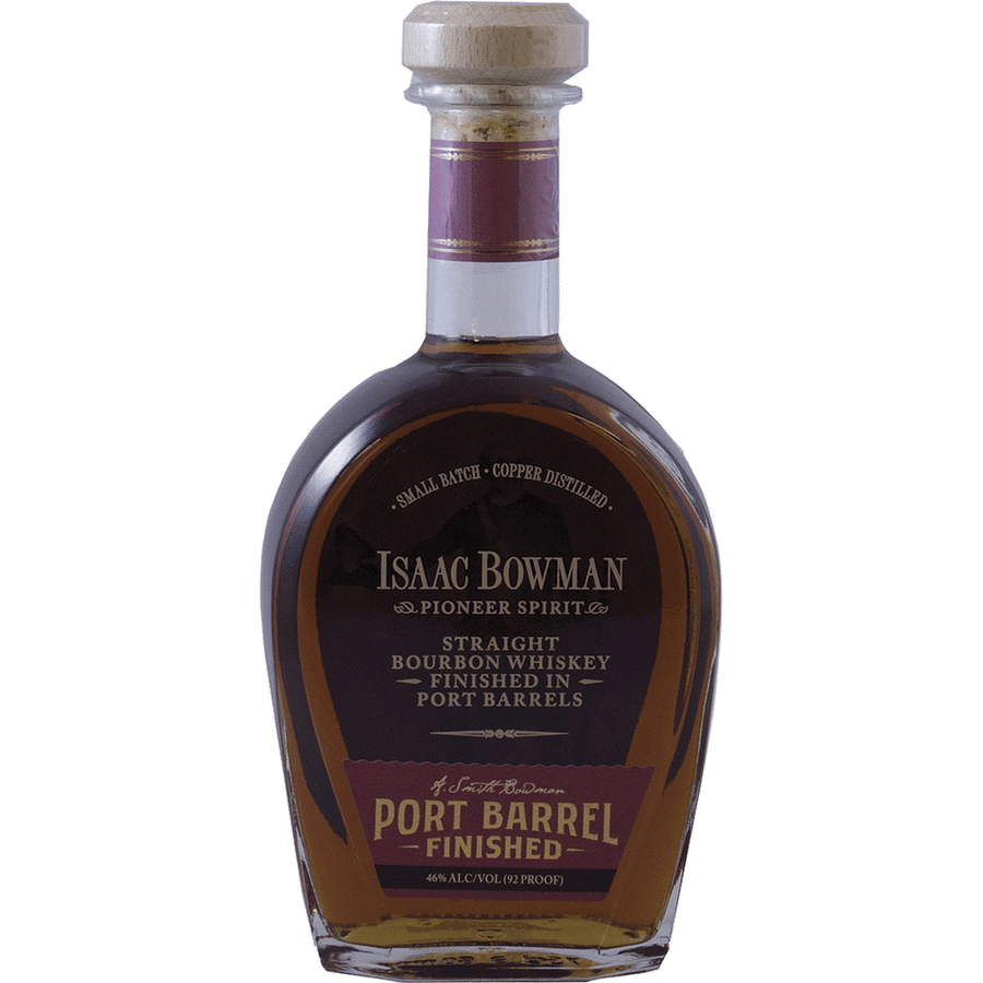 Isaac Bowman Port Finish Straight Bourbon 750ML Front Bottle Label