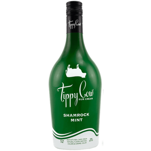 Tippy Cow Shamrock Mint 750ML Front Bottle Label