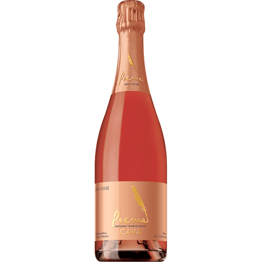 Poema Brut Rose Cava 750ML Front Bottle Label
