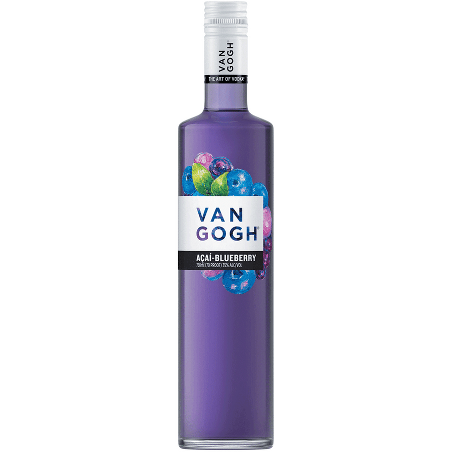 Van Gogh Acai Blueberry Vodka 50ML Front Bottle Label