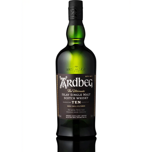 Ardbeg 10 Year Single Malt Scotch Whisky 750ML Front Bottle Label