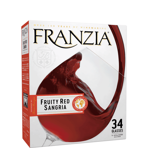 Franzia Fruity Red Sangria 5L Front Bottle Label