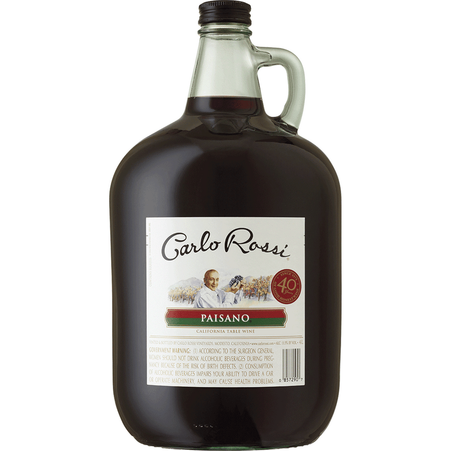 Carlo Rossi Paisano 4L Front Bottle Label