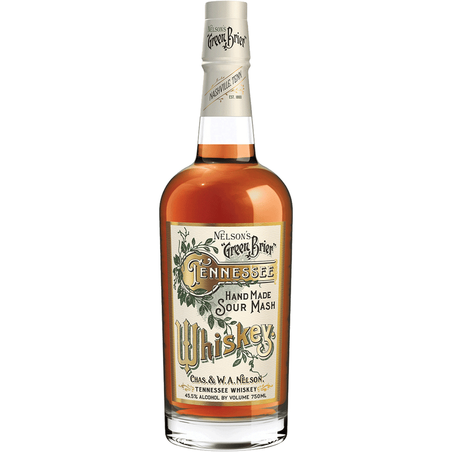 Nelson's Green Brier Tennessee Whiskey 750ML Front Bottle Label