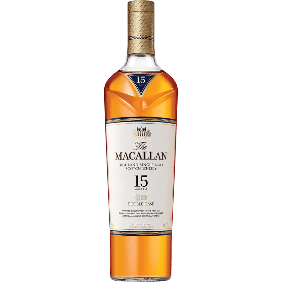 The Macallan Double Cask 15 Year Old 750ML Front Bottle Label