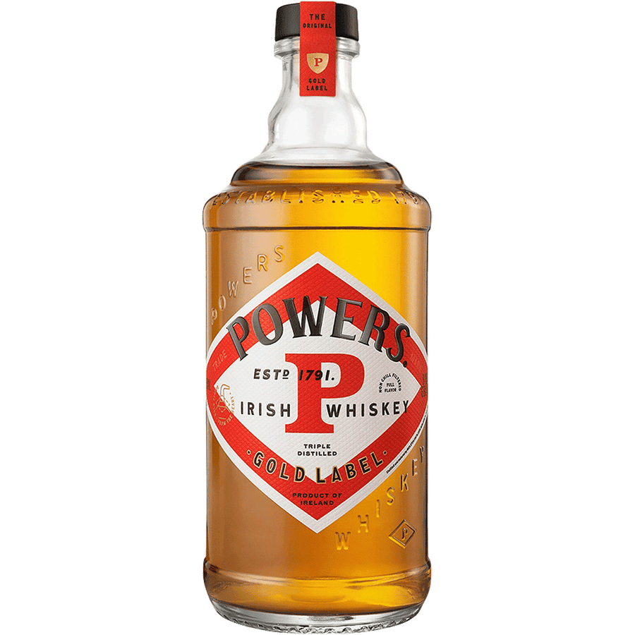 Powers Gold Label Irish Whisky 1L Front Bottle Label