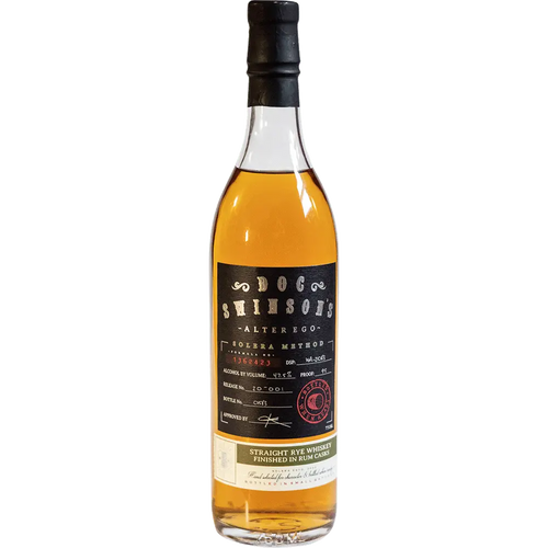 Doc Swinson's Finished In Solera Rye 750ML Front Bottle Label