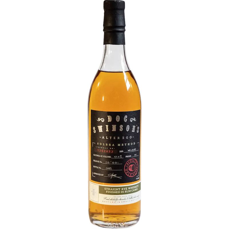 Doc Swinson's Finished in Solera Rye whiskey bottle — Buffalo House Liquor Tonawanda NY