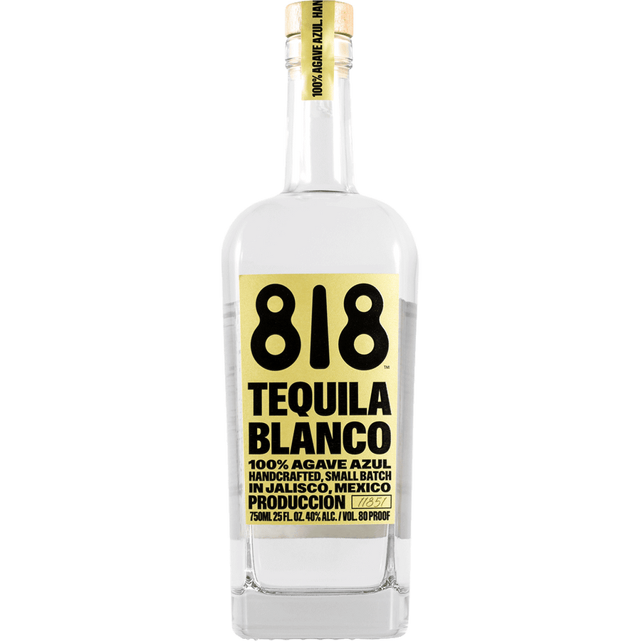 818 Tequila Blanco 750ML Front Bottle Label