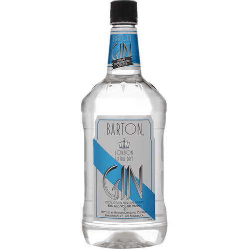 Barton London Extra Dry Gin 1.75L Front Bottle Label