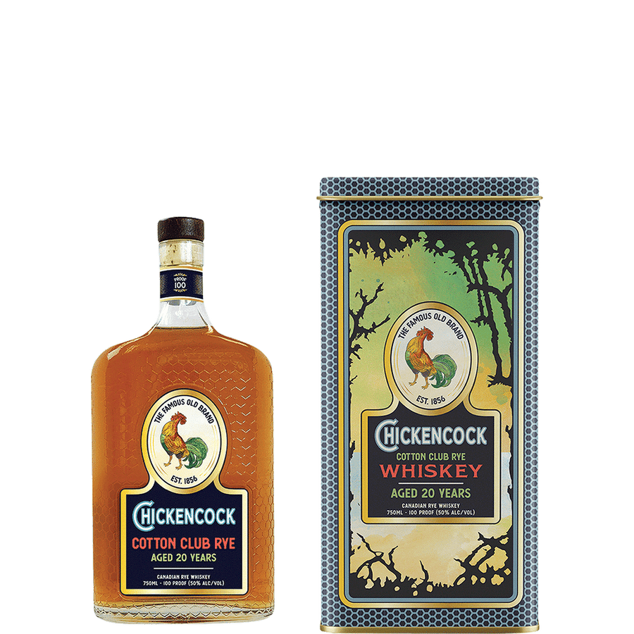 Chicken Cock Cotton Club 20 Year Rye 750ML Front Bottle Label