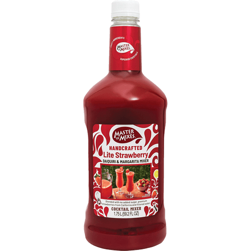 Master of Mixes Strawberry Daiquiri Margarita 1.75L Front Bottle Label