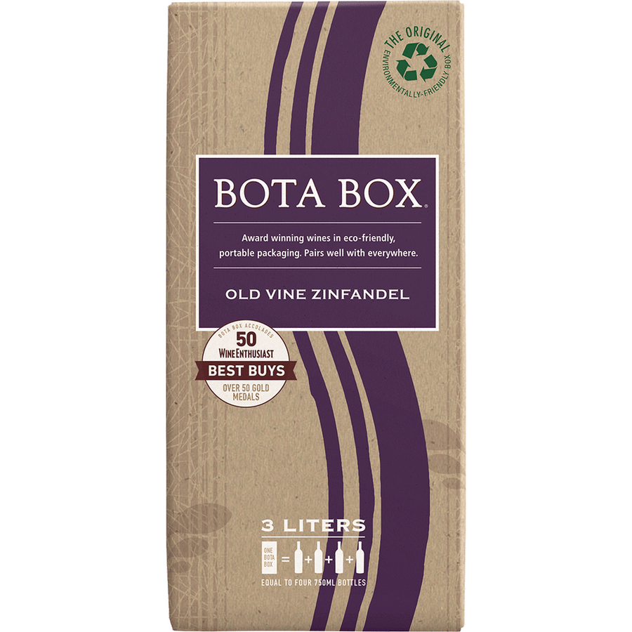 Bota Box Old Vine Zinfandel 3L Front Bottle Label