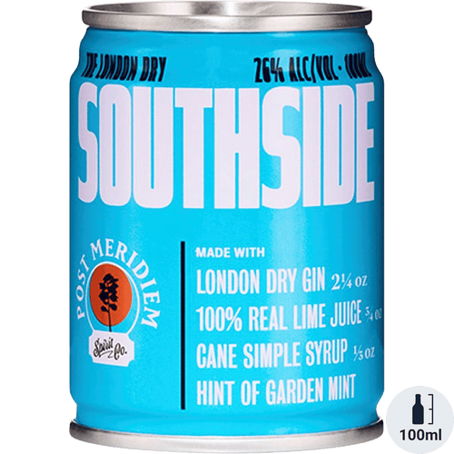 Post Meridiem Spirit Co. Southside 100ML Front Bottle Label