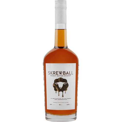 Skrewball Peanut Butter Whiskey 50ML Front Bottle Label