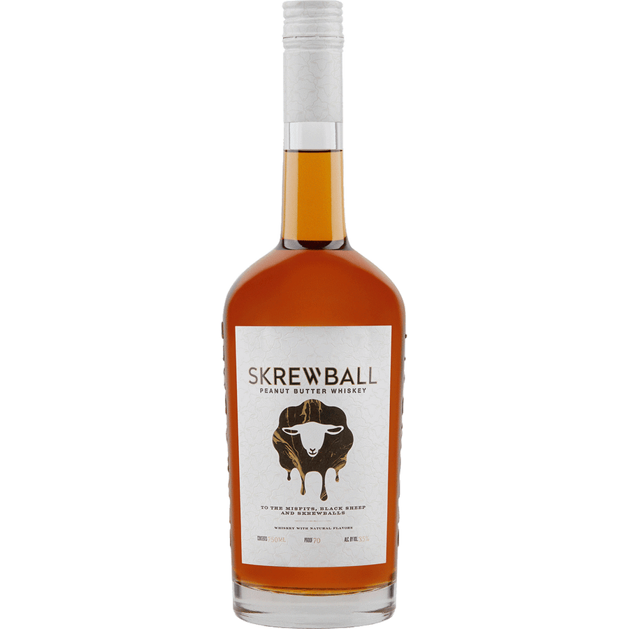 Skrewball Peanut Butter Whiskey 50ML Front Bottle Label