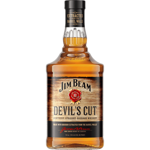Jim Beam Devil's Cut Straight Bourbon 750ML Front Bottle Label