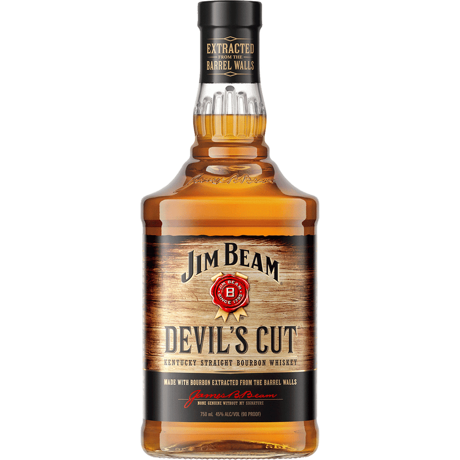 Jim Beam Devil's Cut Straight Bourbon 750ML Front Bottle Label