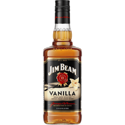 Jim Beam Vanilla Bourbon Whiskey 70 Proof 50ML Front Bottle Label