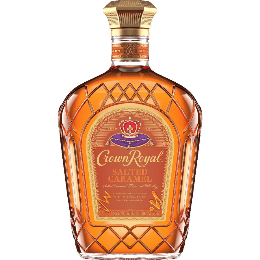 Crown Royal Salted Caramel 750ML Front Bottle Label