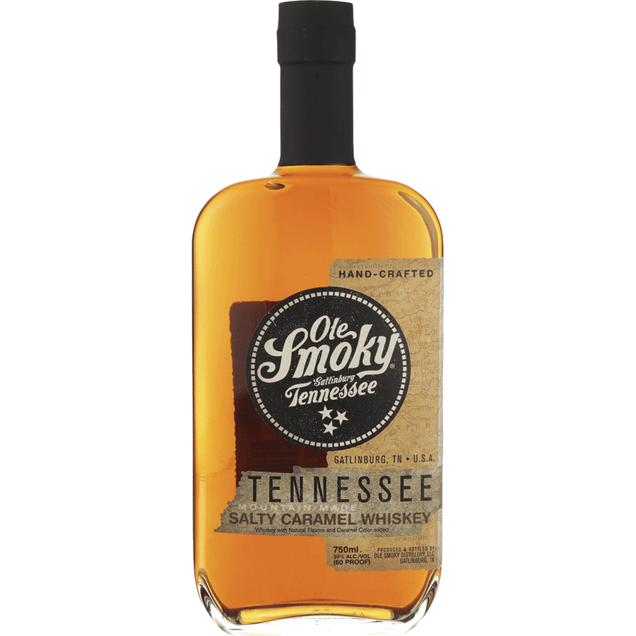Ole Smoky Tennessee Salty Caramel Whiskey 750ML Front Bottle Label