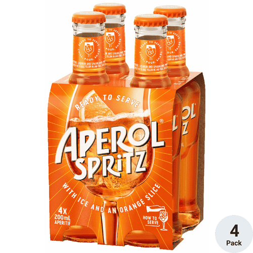 Aperol Spritz 4pk-200ML Cans Front Bottle Label