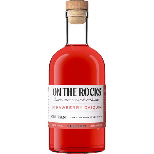 On The Rocks Strawberry Daiquiri 375ML Front Bottle Label