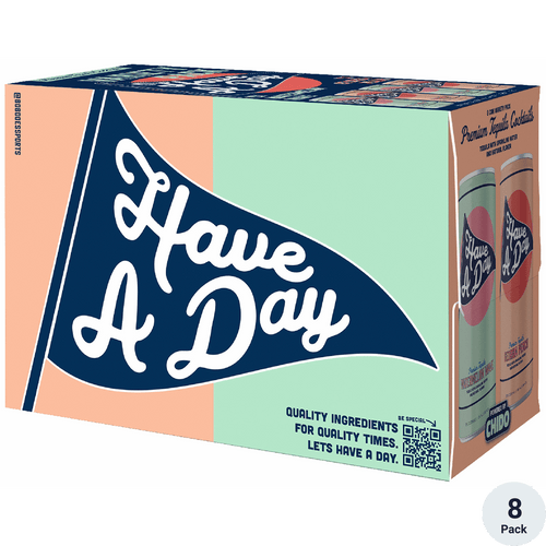 Have a Day Tequila Sparkling Variety 8pk-12oz Cans Front Bottle Label