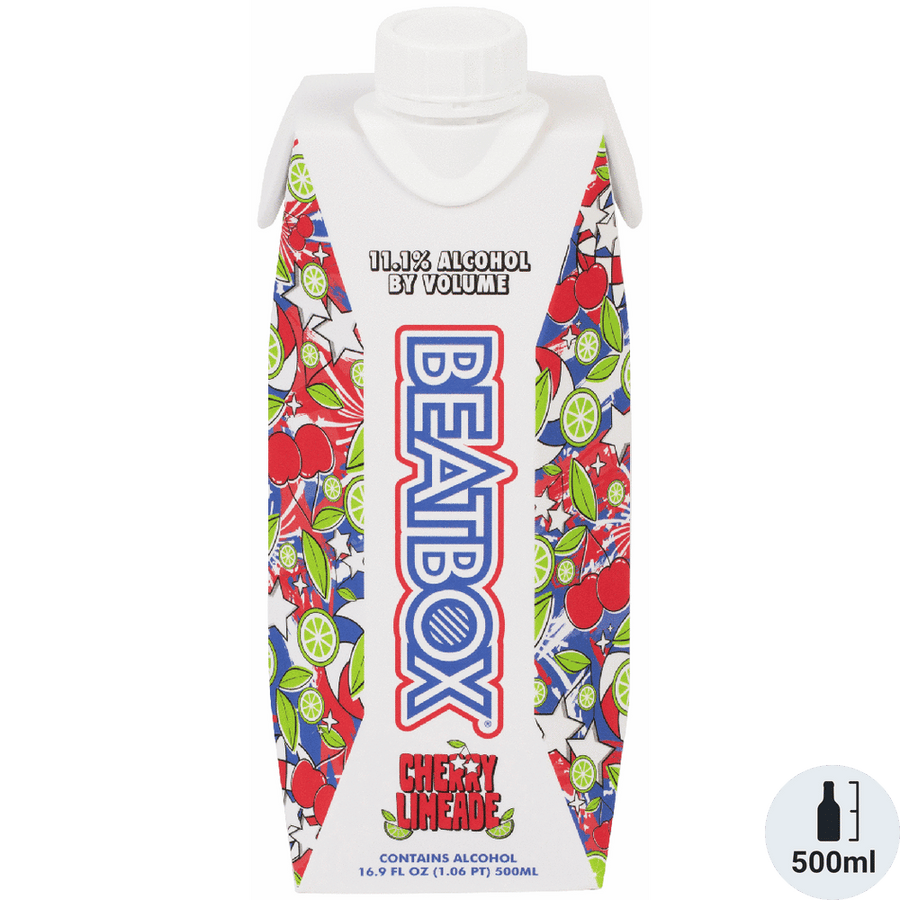 BeatBox Cherry Limeade 500ML Front Bottle Label